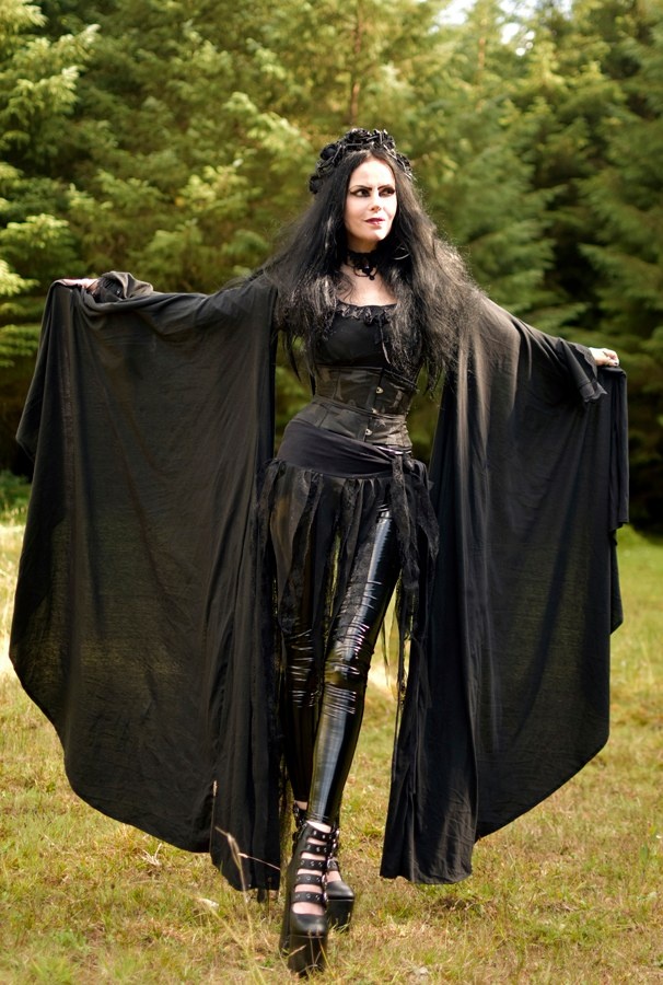 Fae of the Falls Bolero - cotton jersey witch top by Moonmaiden Gothic Clothing