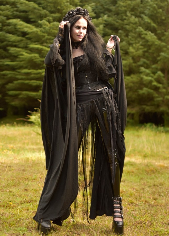 Fae of the Falls Bolero - cotton jersey witch top by Moonmaiden Gothic Clothing