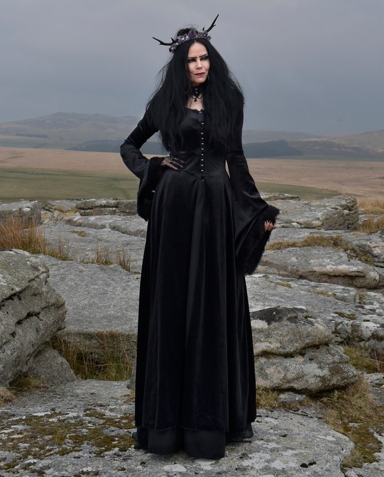 Walpurgis Coat -  steamed velvet and faux fur goth witch steampunk coat by Moonmaiden Gothic Clothing