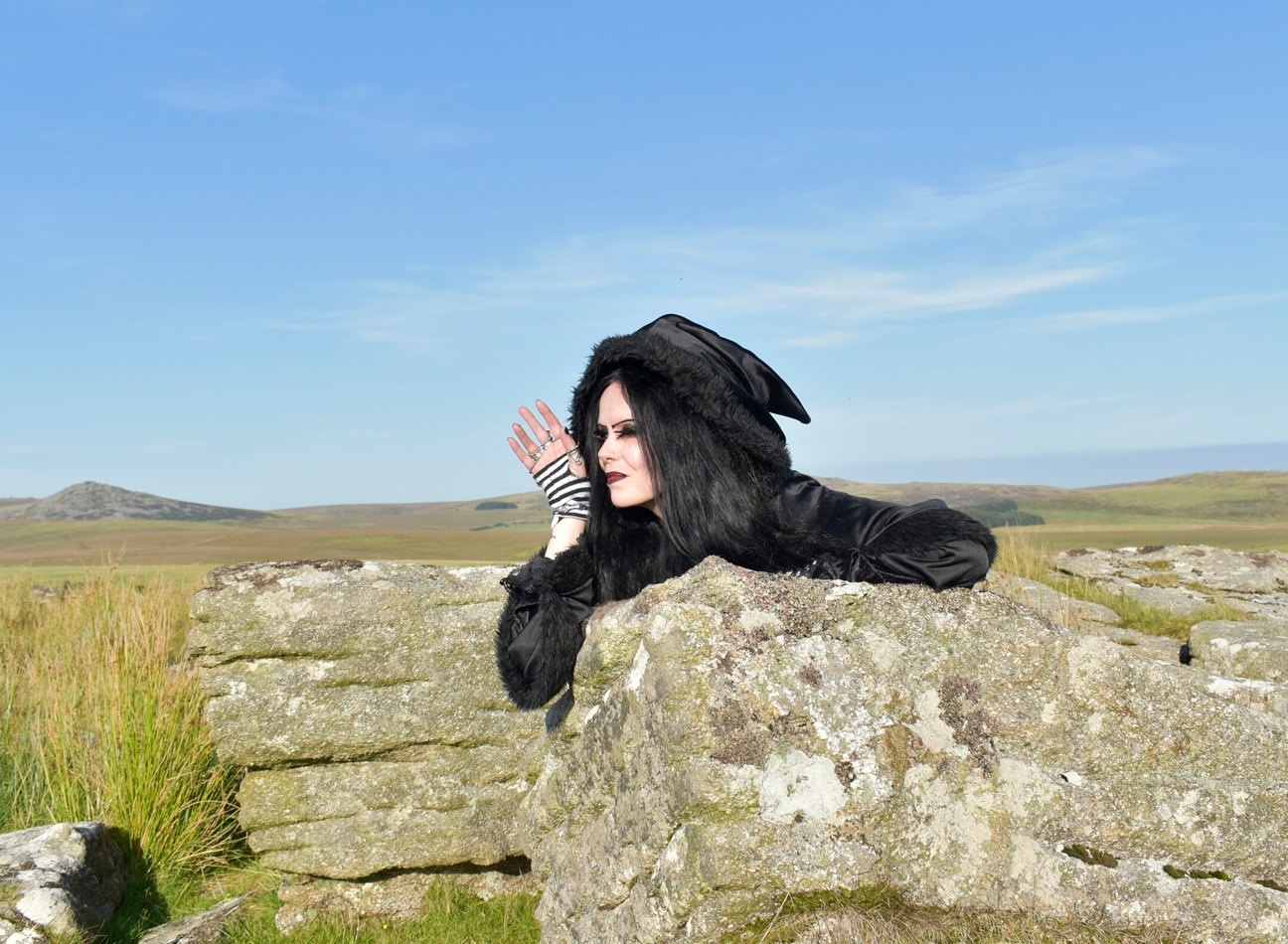 Walpurgis Coat -  steamed velvet and faux fur goth witch steampunk coat by Moonmaiden Gothic Clothing