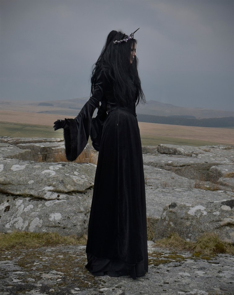 Walpurgis Coat -  steamed velvet and faux fur goth witch steampunk coat by Moonmaiden Gothic Clothing