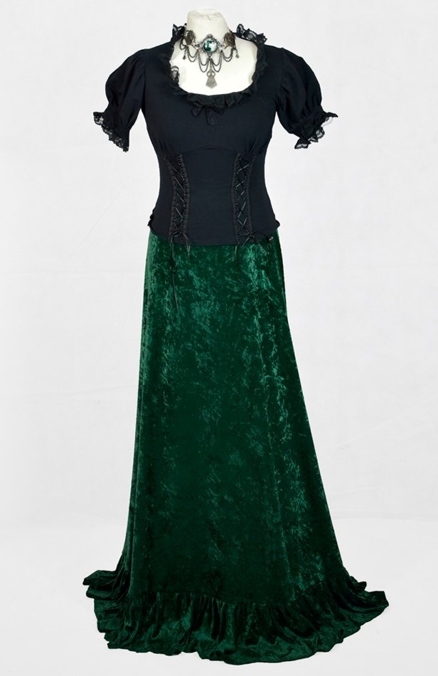 Graveheart Bodice - cotton lycra steampunk witch top by Moonmaiden Gothic Clothing