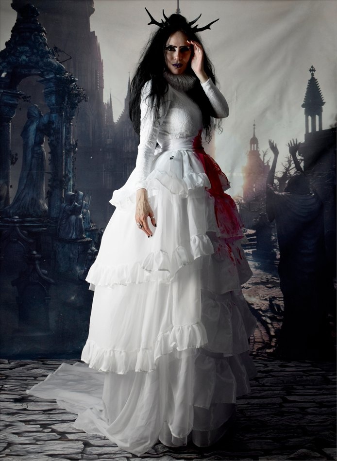 Yharnam Pthumerian Queen Gown - Bloodborne steampunk cosplay costume by Moonmaiden Gothic Clothing