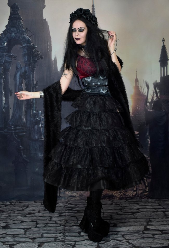 Megascarfdon Furry Scarf - long faux fur scarf by Moonmaiden Gothic Clothing