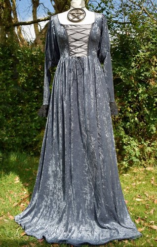 Vampire Betrothal Gown - Pewter and Gunmetal