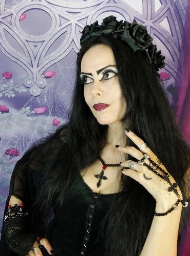 My Beautiful Gothic Rose and Cross Adjustable Necklace