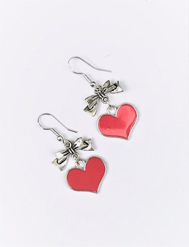 Heart and Bow Earrings