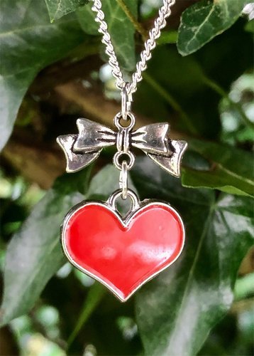 Heart and Bow Necklace