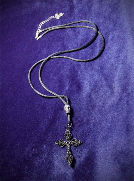 My Beautiful Gothic Cross and Skull Adjustable Necklace