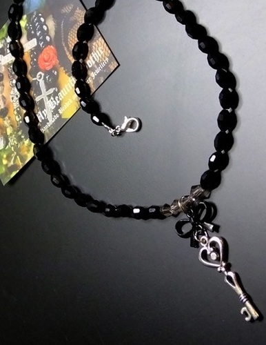 My Beautiful Gothic Key to My Heart adjustable necklace