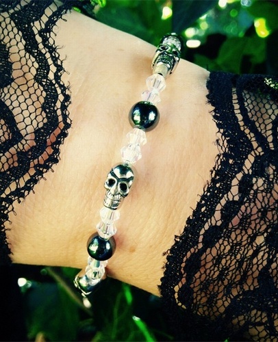 My Beautiful Gothic Hematite & Skull bracelet