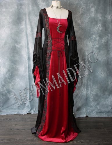 Custom Black and Vampire Red Gown 1