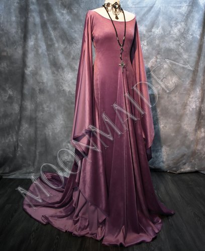 Custom Fae of the Falls Gown - Grape Spandex Velvet