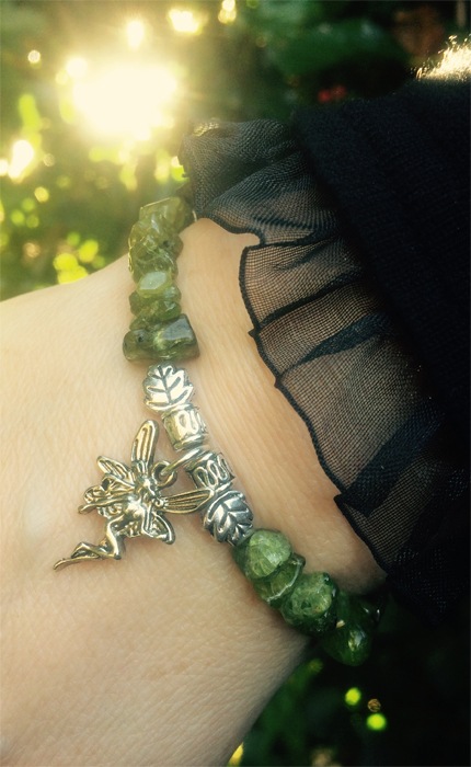 My Beautiful Gothic Peridot & Faerie bracelet
