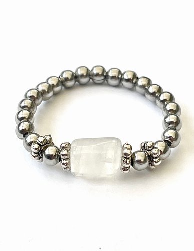 Rainbow Moonstone Ring
