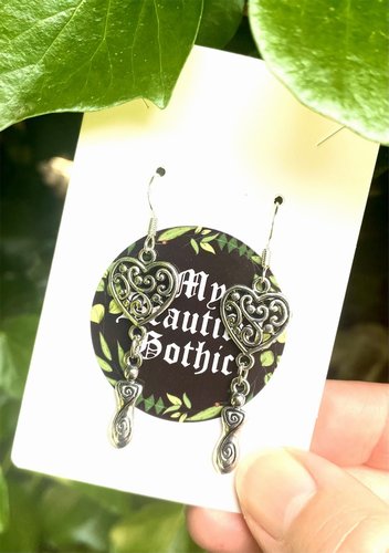 Heart &amp; Goddess Earrings