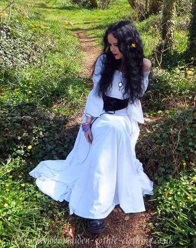 Lunaria Skirt - Size 10-12, 5'2" - White Cotton jersey