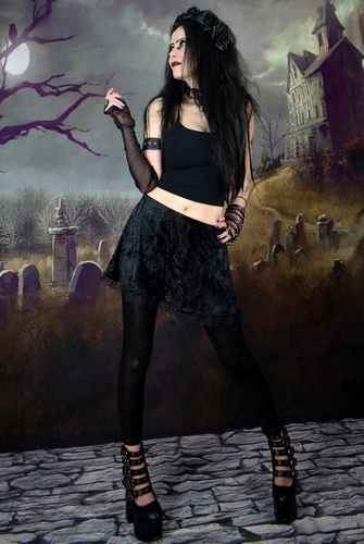 Lace Trim Mini Skirt