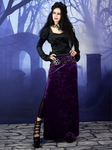 Vamp Side Split Skirt