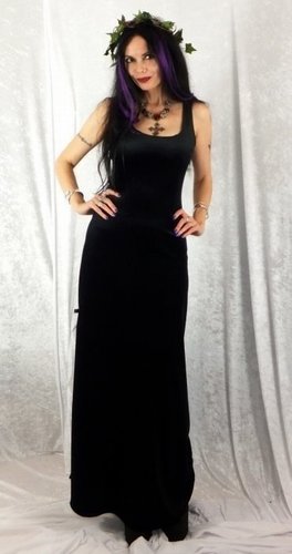 Long Black Widow Dress