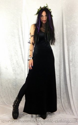 Long Black Widow Dress