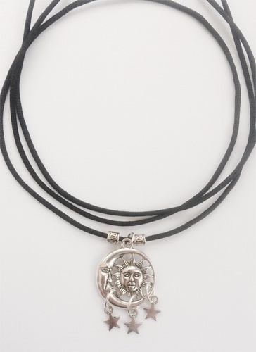My Beautiful Gothic Sun, Moon &amp; Stars wrap-around Choker
