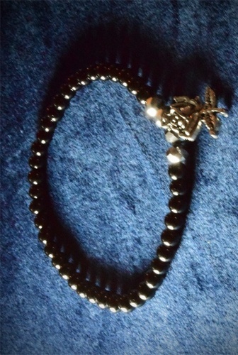 Silver Rose Stretch Anklet