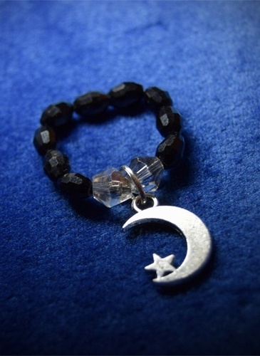 Moon and Star stretch ring