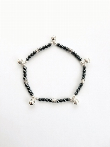 Hematite & Bells Anklet