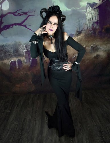 Morticia Raven Dress